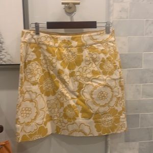 Boden Yellow Flower Burst Mini Skirt Size 10